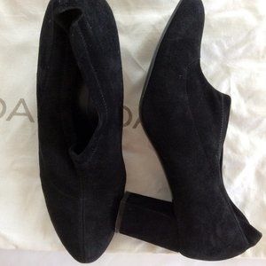 DANA DAVIS black suede dress shoes pumps heels Made in Italy Size 10.5